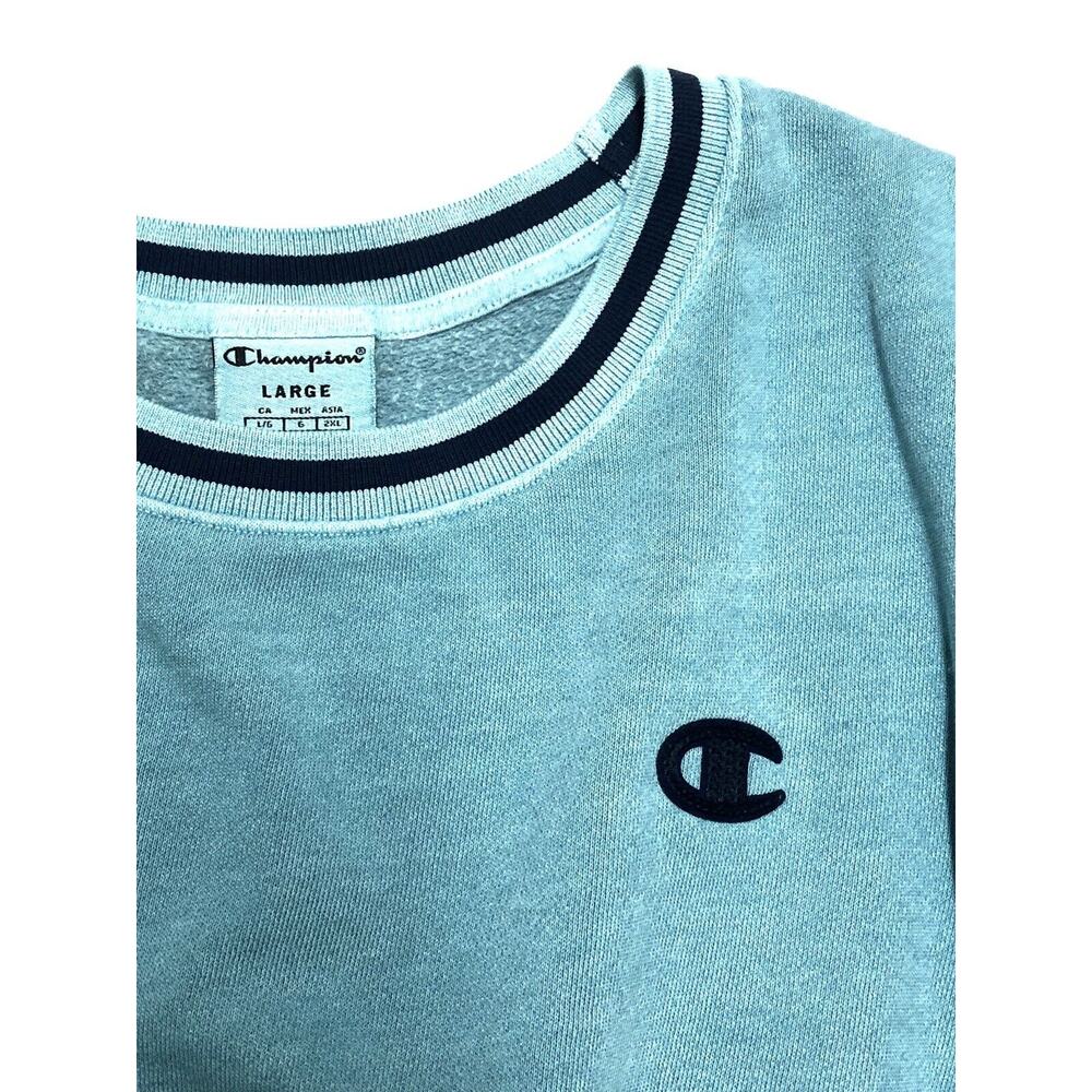 Champion Cropped Short Sleeve Sweatshirt Womens Sz L Fleece Crop Top Large NWT - Picture 2 of 8